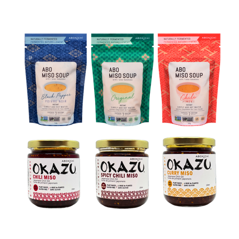 3 OKAZU + ABO Miso Soup Set