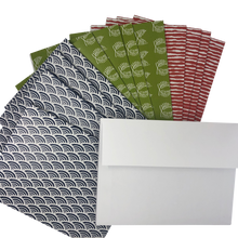 Load image into Gallery viewer, GREETING CARDS with Japanese Patterns (12 cards &amp; envelopes)
